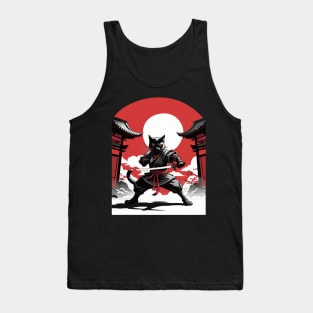 Shadow Strike: Black Cat Ninja's Deadly Dance Tank Top